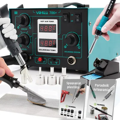 Image de Yihua 706+ station de soudage 2 en 1 + buse à souder + fer à souder pour lisser le plastique