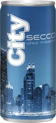 Obrázok produktu pre City Secco White Frizzante suché šumivé víno v plechovke 200ml