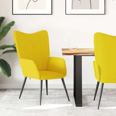 Zdjęcie produktu dla VidaXL 327948, Tkanina, Żółty, Pianka, 610 mm, 700 mm, 965 mm