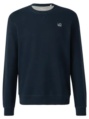 Produktbild von s.Oliver Herren Sweatshirt Crew Neck Regular Fit Blau