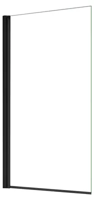Produktbild von Duschspa 80x140cm Badewannen‑Duschabtrennung, schwarz, 180° schwenkbar, Duschtrennwand für Badewanne