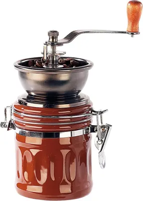 Produktbild von Handkaffeemühle Mit Keramikmahlgut Für Filterkaffee Espresso Und French Press 1 Stück Nostalgisches Braun