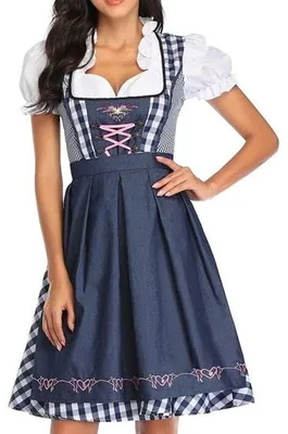Productafbeelding van -kostuum - Dirndl-jurk - Outfit voor een bierfestival - Polyesterkostuum - Maten S-2XL