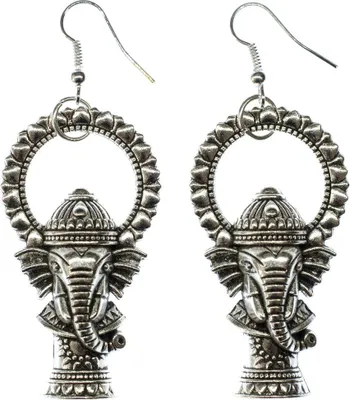 Produktbild von Ganesha Elefanten Ohrringe Miniblings Ohrhänger Elefant Indien Gottheit silber