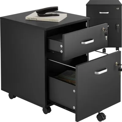Produktbild von tectake® Rollcontainer Vagur mit 2 Schubladen für Dokumente im A4 Format 40 x 44 x 54,5 cm