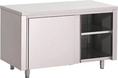 Produktbild von Gastro M Arbeitsschrank 2000x700x880mm mit Schiebetüren und 1 Boden