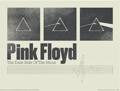 Obrázek produktu pro Pink Floyd – Black & White Prisms – 30 × 40 cm – plakát