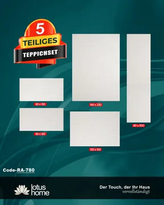 Produktbild von 5-teiliges Teppich-Set Joy RA-780