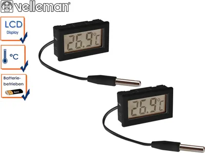 Produktbild von Kombi-Set digitale Einbau Thermometer mit Temperaturfühler, Temperaturkontrolle