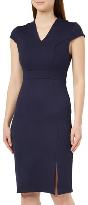 Productafbeelding van IDONY dames jurk, marineblauw, maat XS