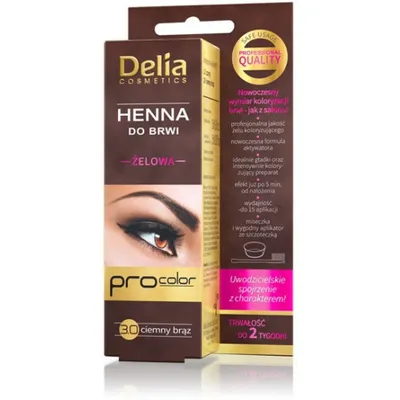 Productafbeelding van DELIA Hennaproduct voor wenkbrauwen en wimpers, gel, tint: donkerbruin, 15 ml