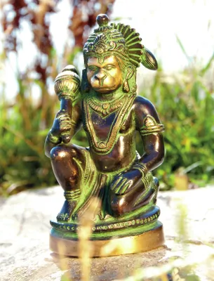 Obrázek produktu pro Figurka Hanumana z mosazi, 13 cm