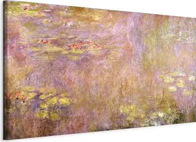 Produktbild von Vlies Leinwandbild - Water Lilies (Water Lilies) II 100x45 cm Reproduktionen l-E-10005-b-a