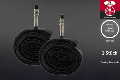 Produktbild von 2 Stück 26 Zoll Fahrrad Schlauch DUTCH PERFECT 47/54-559 DV Dunlop 40 mm