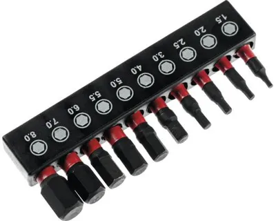 Produktbild von Bit Set WGB, 1/4, 10 tlg. 1,5 bis 8 mm"