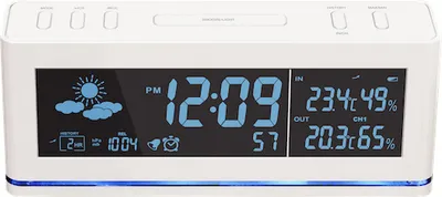 Zdjęcie produktu dla Technoline WS 6850, Biały, Barometr wewnętrzny, Wilgotnościomierz wewnętrzny, Termometr wewnętrzny, Odkryty higrometr,..., LED, Bateria, AAA, 230 mm