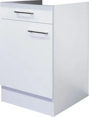 Produktbild von Küchenunterschrank ohne Arbeitsplatte - 50 cm breit - Weiß – Nawa