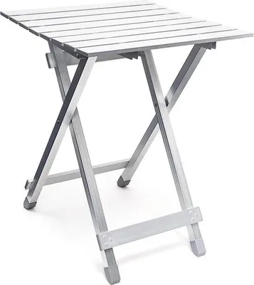 Produktbild von Famanu Klapptisch Wetterfest - HBT 61 x 49,5 x 47,5 cm - robustes Aluminium Silber