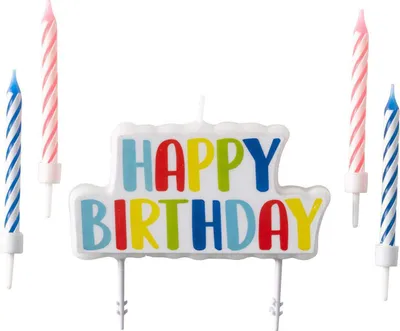 Zdjęcie produktu dla Zestaw świeczek urodzinowych happy birthady 4szt. - Amscan