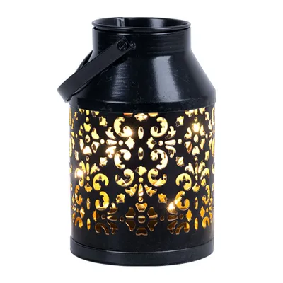 Produktbild von LED Solarleuchte, schwarz, Pflanzgefäß, H 16 cm