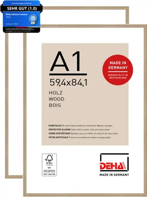 Produktbild von DEHA Design Bilderrahmen Fontana (2er Set), A1 59,4x84,1 cm, Holz Eiche