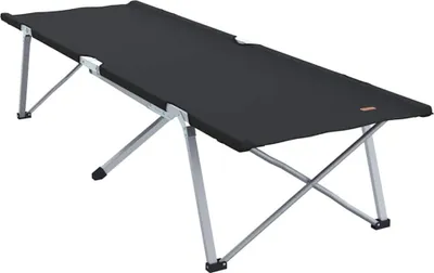 Image de vidaXL Lit pliant pour camping Noir 194 x 62,5 x 42,5 cm