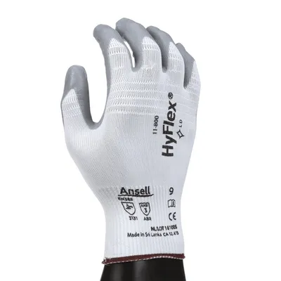 Produktbild von Handschuhe HyFlex 11-800 Größe 11 weiß/grau EN 388 PSA-Kategorie II