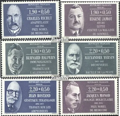 Produktbild von Briefmarken Frankreich 1987 Mi 2592-2597 (kompl.Ausg.) postfrisch Persönlichkeiten
