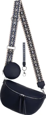 Produktbild von Bauchtasche (BBL-53096) Umhängetasche Crossbody-Bag Kunstleder Italy-Design D.BLUE