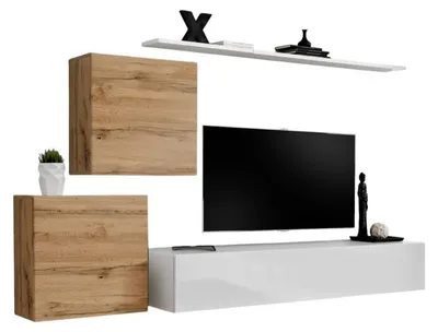 Produktbild von Meublorama AM-SWITCH 5-WTW SW 5*4C/66KG, 2 Regale, 3 Tür(en), Weiß, Mitteldichte Faserplatte (MDF), 400 mm, 2500 mm