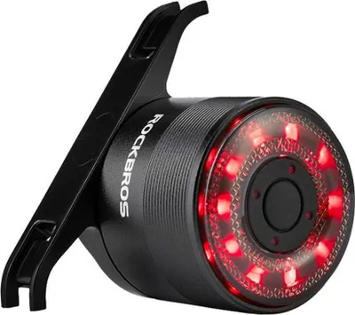 Zdjęcie produktu dla Lampka rowerowa Rockbros Q1 tylna 7 kolorów LED + kabel USB-C - USB-A - Czarny