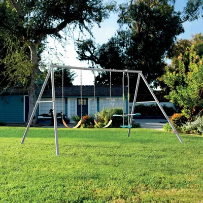 Immagine prodotto di Altalena da giardino 3 giochi 2 seggiolini e dondolo ottagonale per bambini 3-10 anni INTEX 44123