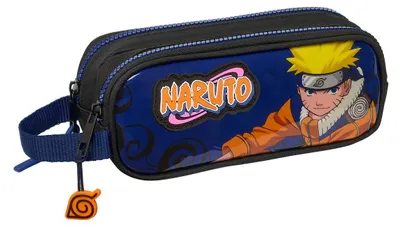 Produktbild von Zweifaches Mehrzweck-Etui Naruto Ninja Blau Schwarz 21 x 8 x 6 cm