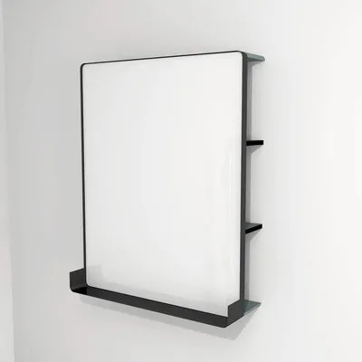 Obrázek produktu pro LED zrcadlo do koupelny s osvětlením Devo Sonus 2.0 s poličkou 75,5 x 94 cm IP 44 fjordská zelená/černá SO2-LU75x94x27-F72