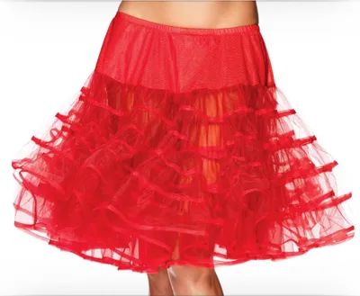 Produktbild von Petticoat mittellang rot Karneval Faschingskostüm