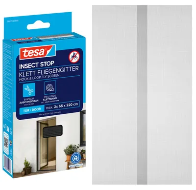 Produktbild von tesa Fliegengitter Tür 65 x 220 cm anthrazit kürzbar 2 Stück
