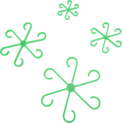 Image de Lot de 4 tuteurs pour plantes de 4 tailles différentes, imperméables, réutilisables, faciles à transporter, clips de soutien pour plantes grimpantes, vert