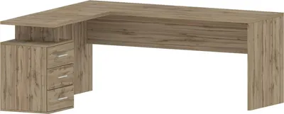 Produktbild von Schreibtisch Dguarin, Eckschreibtisch mit PC-Halterung, Mehrzweck-Bürotisch, platzsparender Schreibtisch mit mehreren Positionen, 100 %  Italy, cm 160x60h75, Eiche
