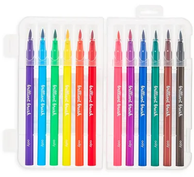 Produktbild von Ooly Brush Marker Set - Brilliant Brush Markers 12 Farben Pinselstifte