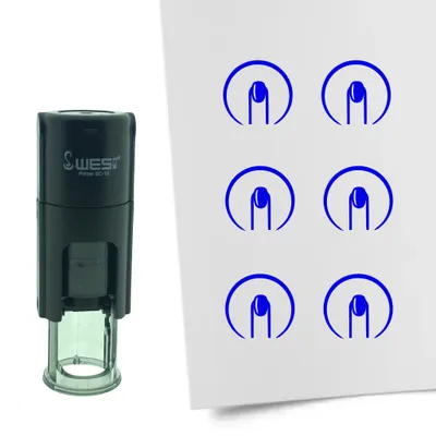 Produktbild von CombiCraft Selbstfärbender Stempel 'Nagel' in der Farbe Blau, Ø10mm