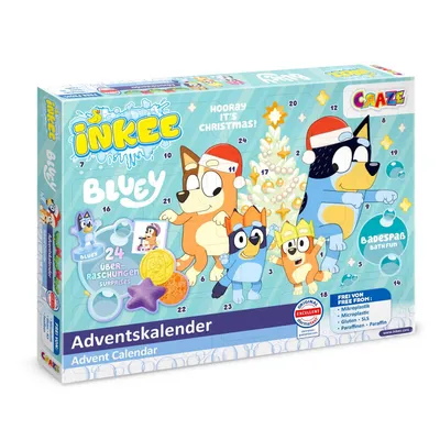 Produktbild von CRAZE INKEE Bluey Adventskalender mit Badezusätzen und Spielzeug