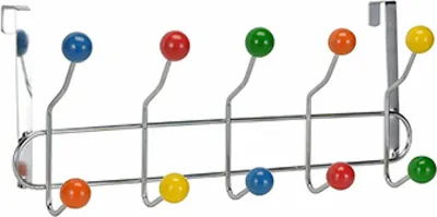 Produktbild von Türhakenleiste mit 10 bunten Haken