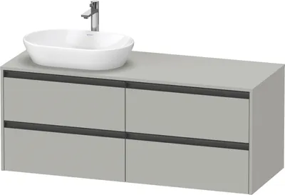 Produktbild von Duravit Ketho.2 Wastafelonderkast 140x55x56,8 cm Mat Betongrijs