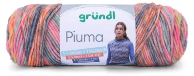 Produktbild von Gründl Wolle Piuma 100 g gelb-orange-rosa