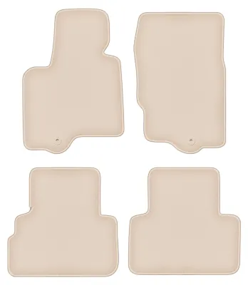 Produktbild von DURBAN Beige Velours-Fußmatten-Set für Infiniti QX70 SUV (2008-2017)