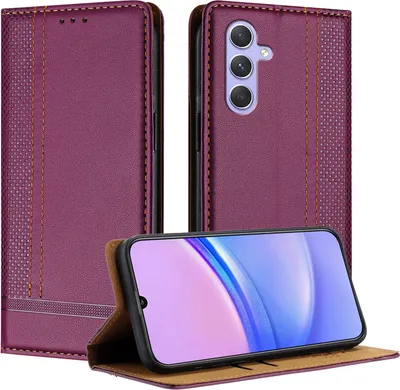 Immagine prodotto di Custodia per Samsung Galaxy A55 5G in pelle con funzione di supporto Viola