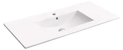 Immagine prodotto di CERANO - Lavabo in Vetroceramica Elory - da incasso - bianco lucido - 120x46,5 cm