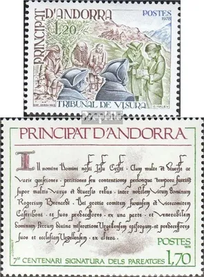 Produktbild von Briefmarken Andorra - Französische Post 1978 Mi 293,294 (kompl.Ausg.) postfrisch Visura