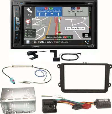 Produktbild von Pioneer AVIC-Z730DAB Navigation USB CD Einbauset für Seat Leon Alhambra Altea XL