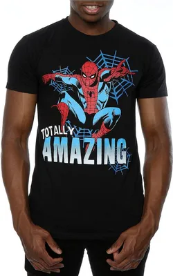 Immagine prodotto di Spider-Man - Maglietta "Totally Amazing" da uomo BI1700 (L) (Nero)
